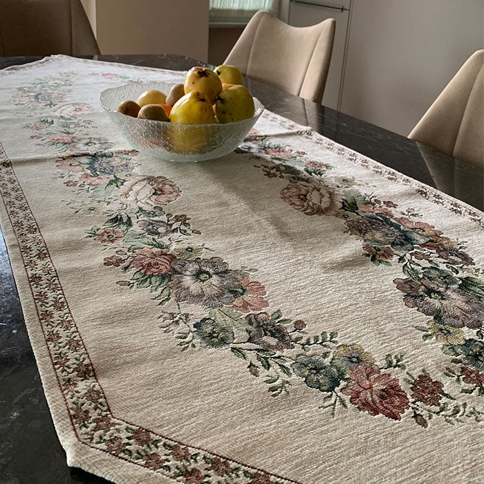 Floral Embroidered Tablerunners and Tableclothes