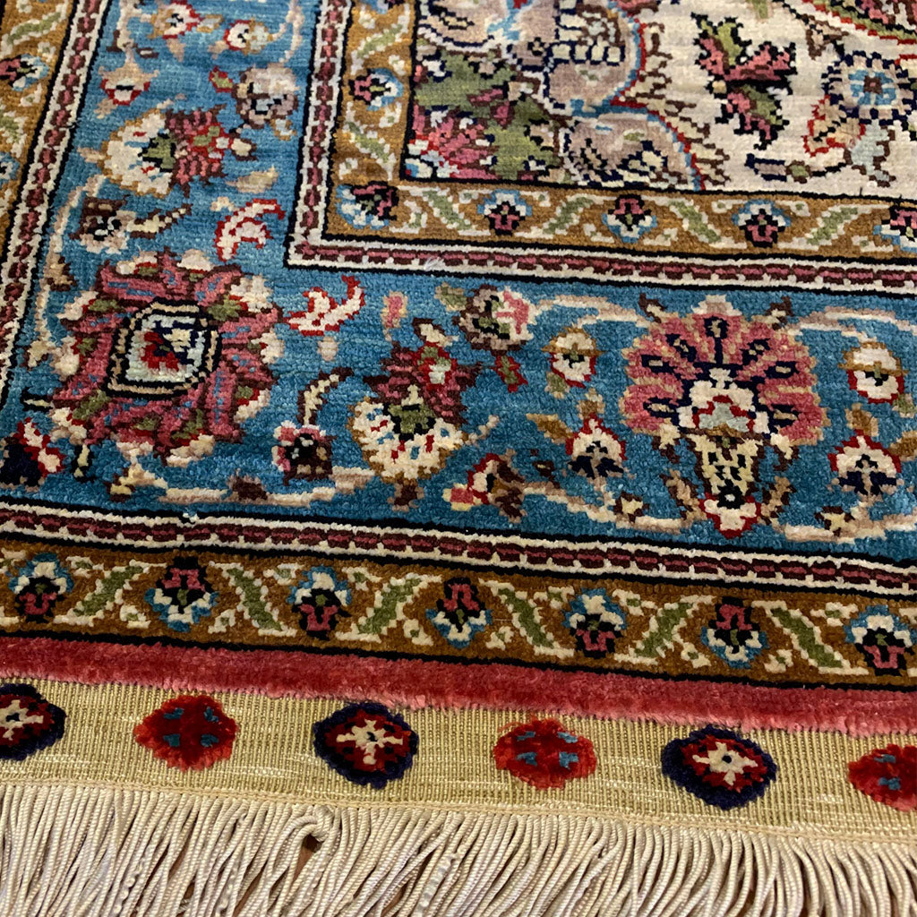 Silk Turkish Carpet - Light Pink