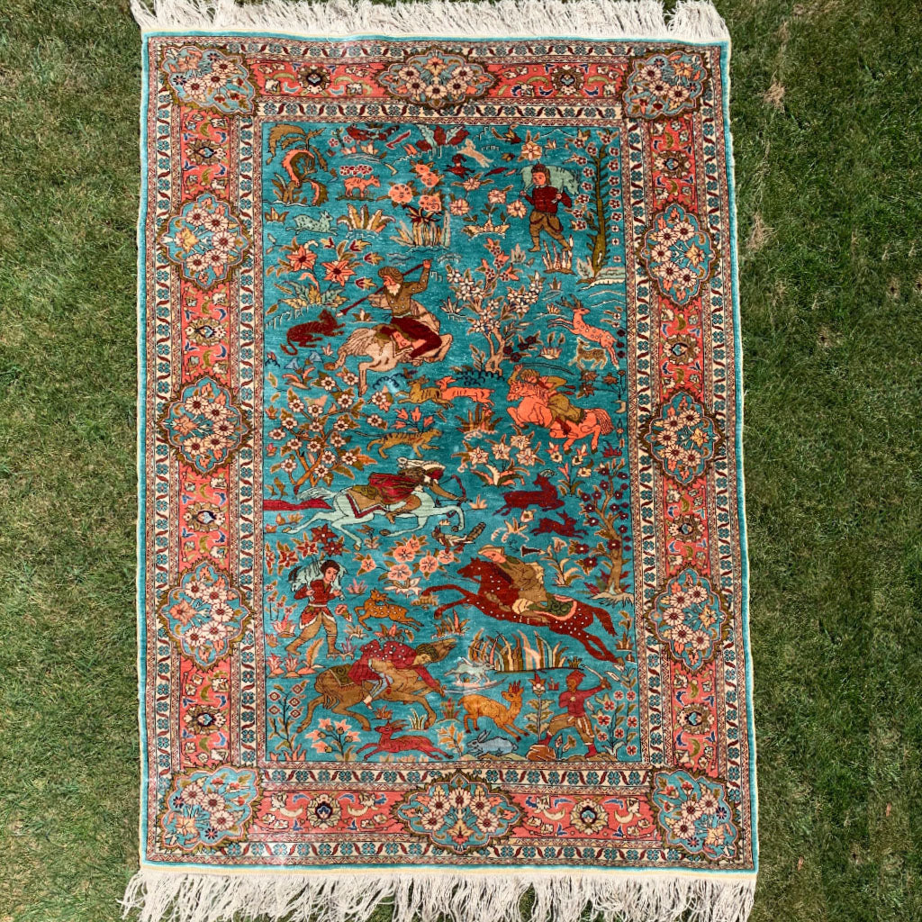 Silk Turquoise Carpet