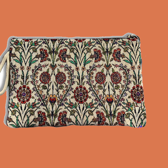 Turkish Tapestry Woven Tablet Bag Clutch