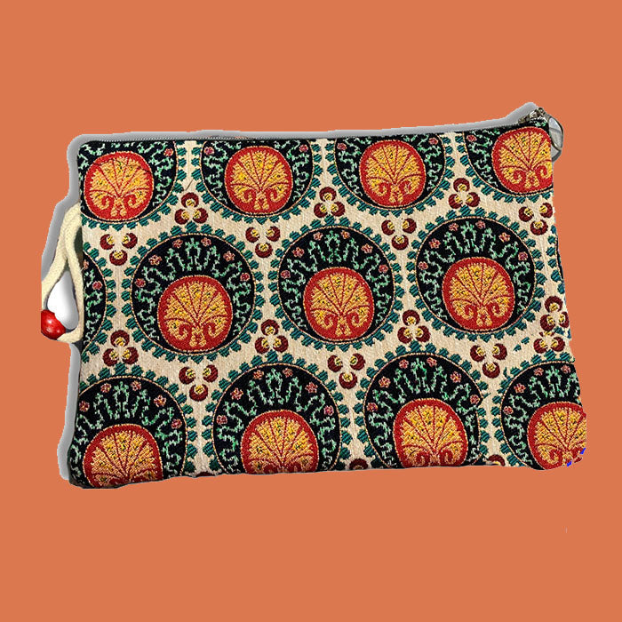 Turkish Tapestry Woven Tablet Bag Clutch