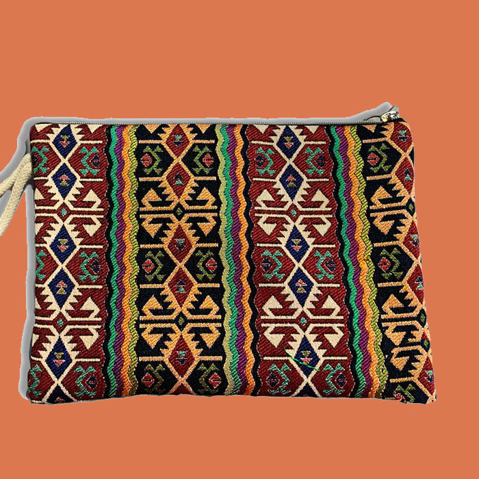 Turkish Tapestry Woven Tablet Bag Clutch