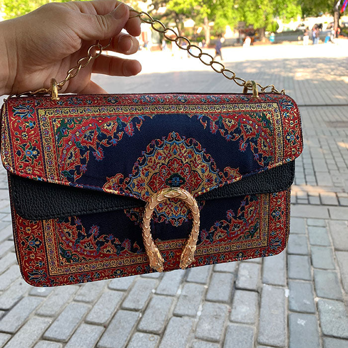 Turkish Crossbody Snake Buckle Bag