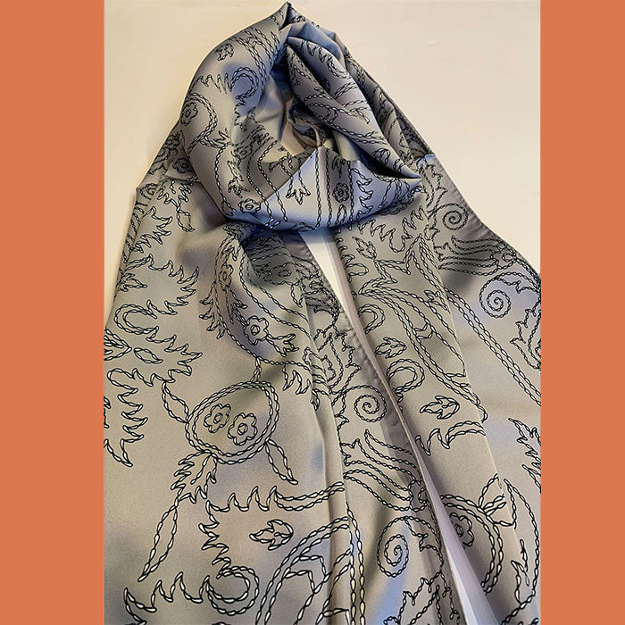 Silk Feeling Satin  Ottoman Scarf Shawl