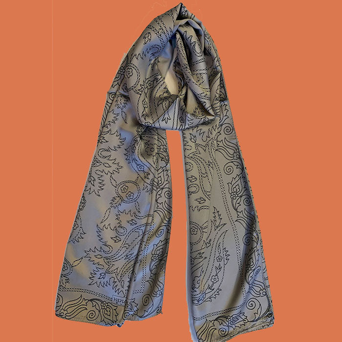 Silk Feeling Satin  Ottoman Scarf Shawl